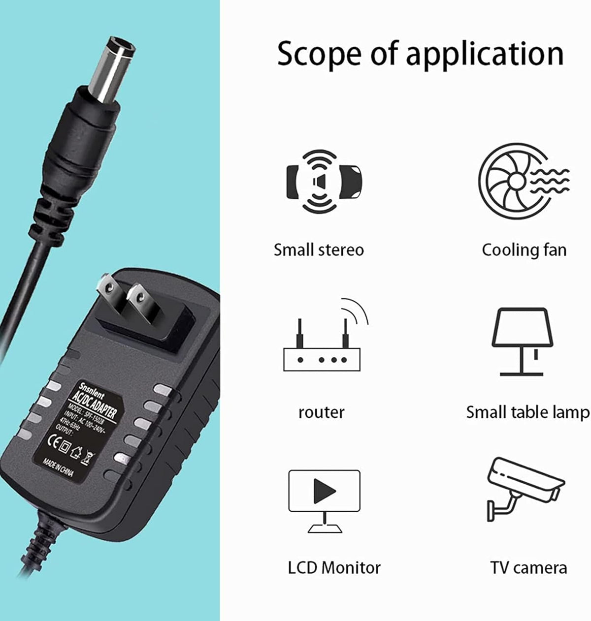 Dysead 12V LNR100 LNR140 4-Channel 12VDC AC/DC Adapter Compatible with Series HD NVR Network Video Recorder Power