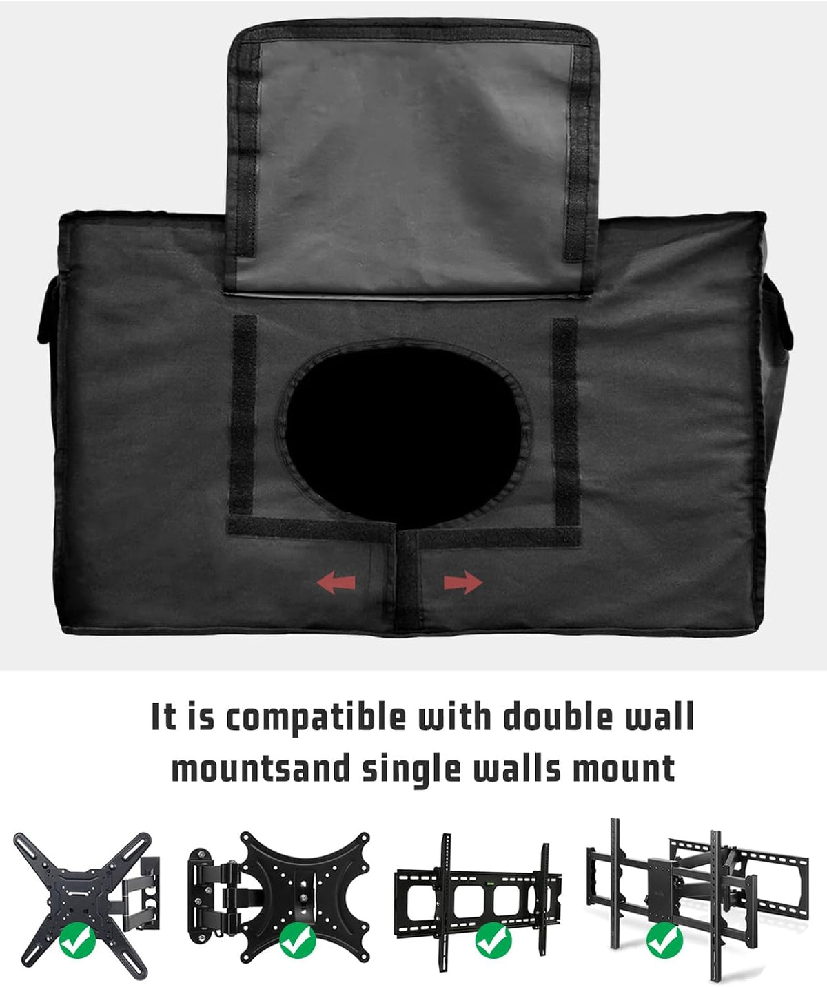 LiyanYenCng 70 75Inch Outdoor TV Cover Farm Retro Wooden Plank Weatherproof Waterproof Outside TV Protector