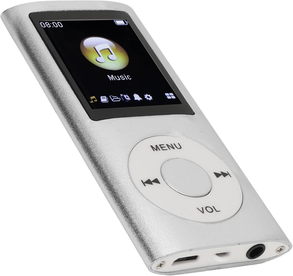 MP3 64G 1.8 8h XUMIUZIY Player, Stylish Portable Lossless Sound Music Player with Earphones, Support Memory Card, Sleep