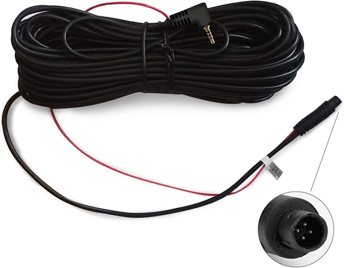 REDTIGER 33Feet Cam(4 pin,2.5mm) Backup Camera Longer Replacement Cable for Dash