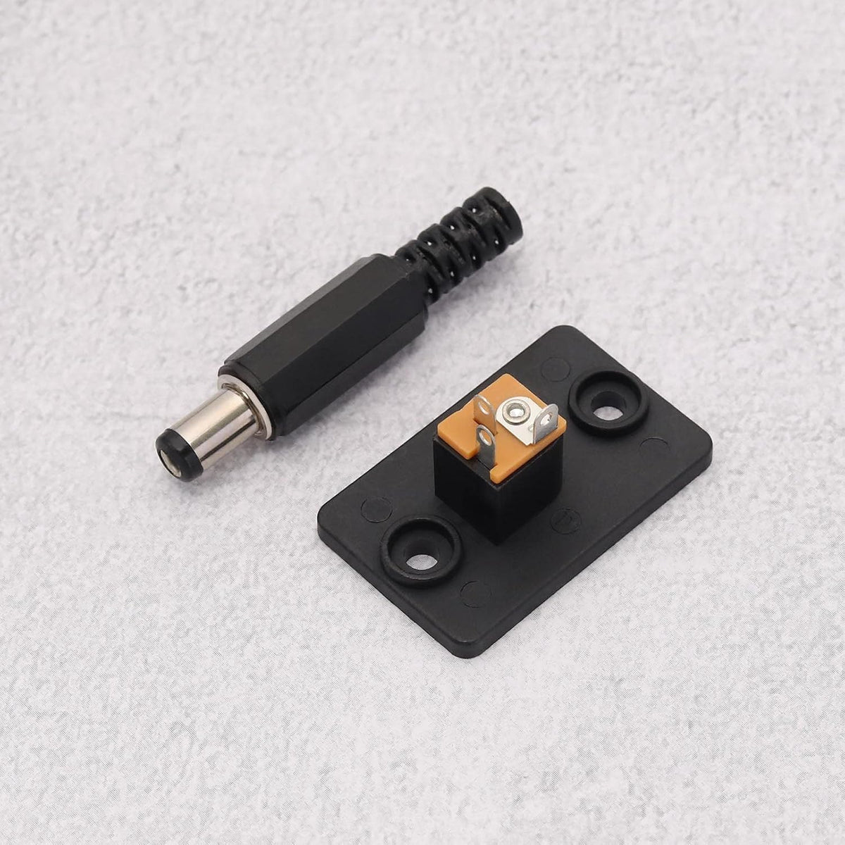 Micro Traders 5 5.5mmx2.1mm Pairs Male Jack & Female Socket Panel Mount Barrel Jack Plug DC Socket Plug for Recorders