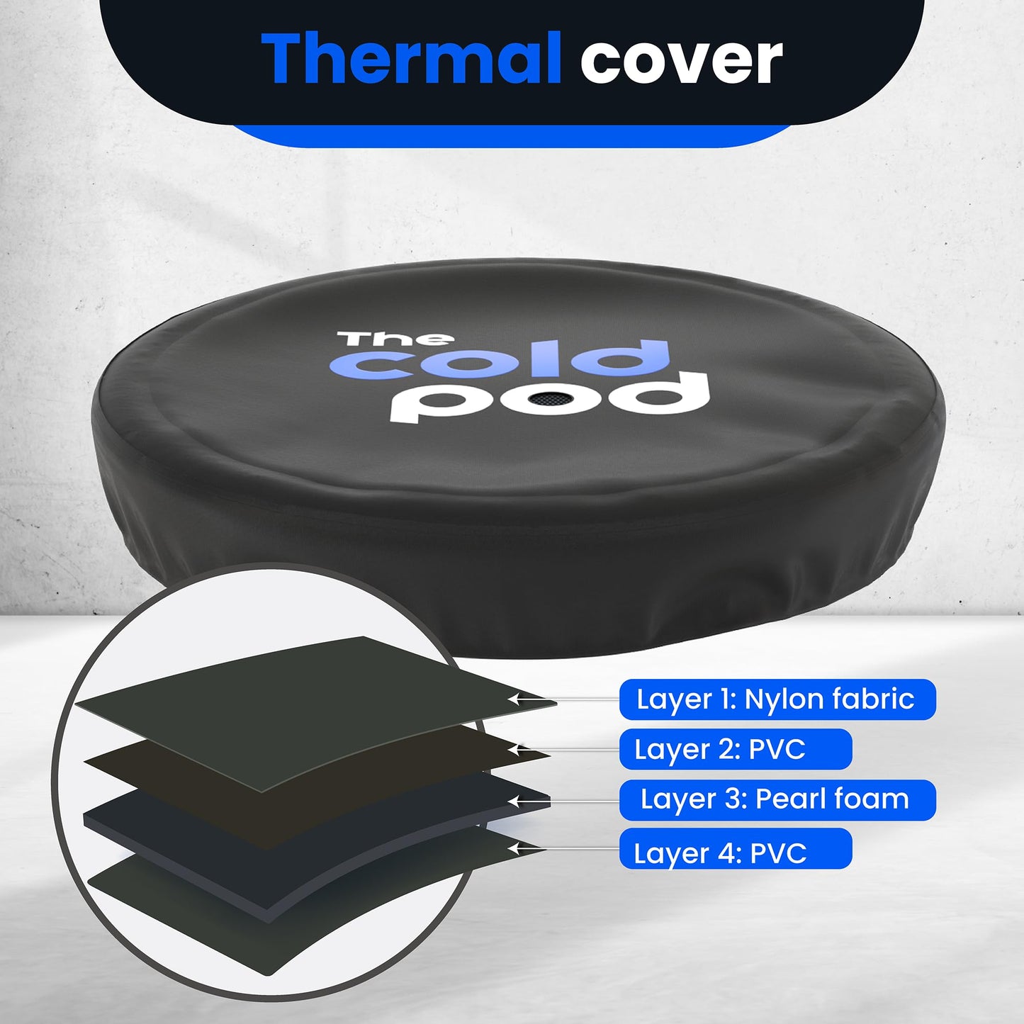 The Cold Pod Ice Bath Tub for Athletes XL: Cold Plunge Tub Outdoor with Cover,116 Gallons Portable Ice Bath Cold Water Therapy Plunge Pool,Large Ice Tub for Cold Dippers at Home