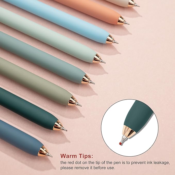 Linbsunne Gel Pens Black Ink Pens for Office 0.5mm Fine Point Pen Smooth Writing Retractable (Metal gold clip-18 pcs)