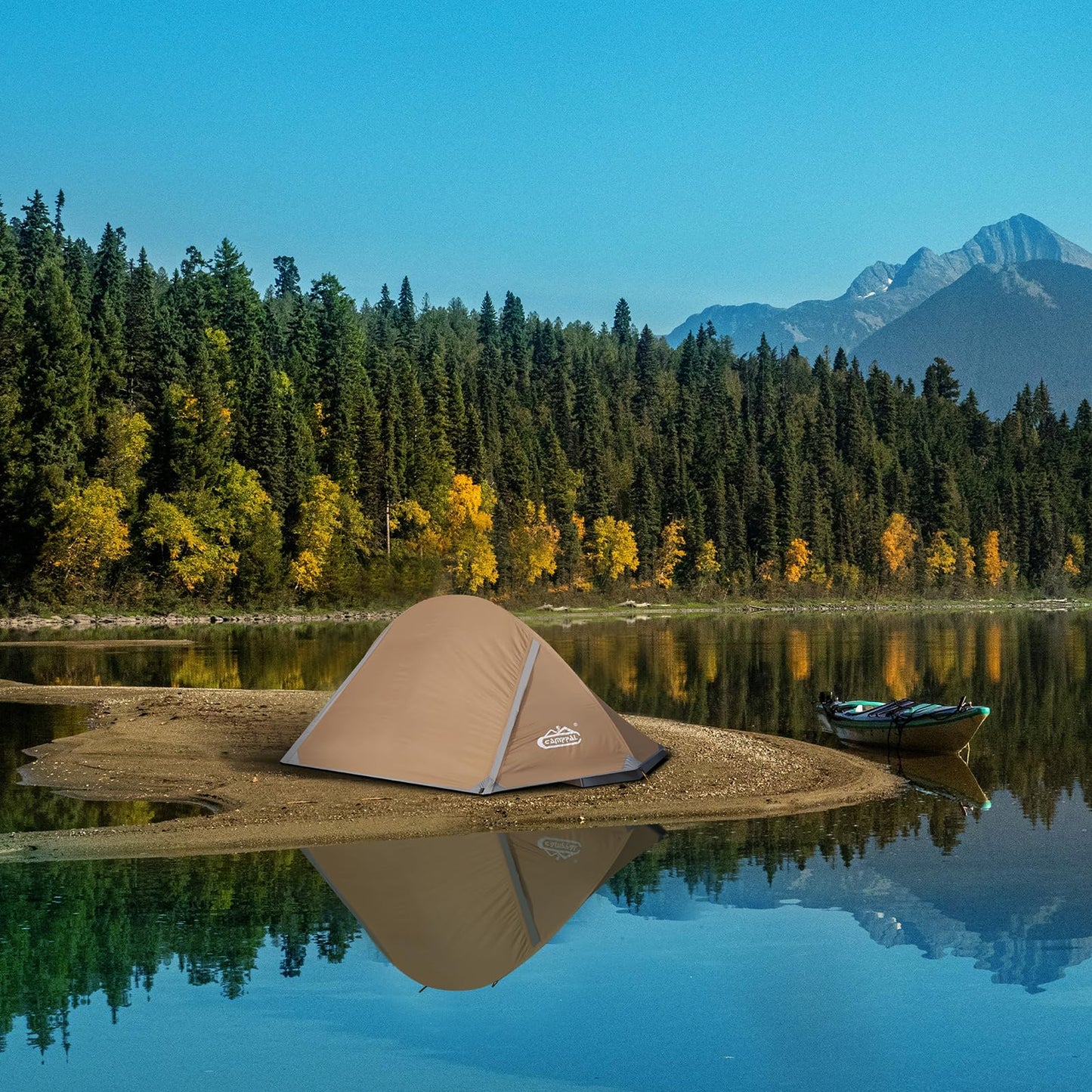 camppal 1 Person Tent for Camping Hiking Mountain Hunting Backpacking Tents 4 Season Resistance to Windproof Rainproof and Waterproof