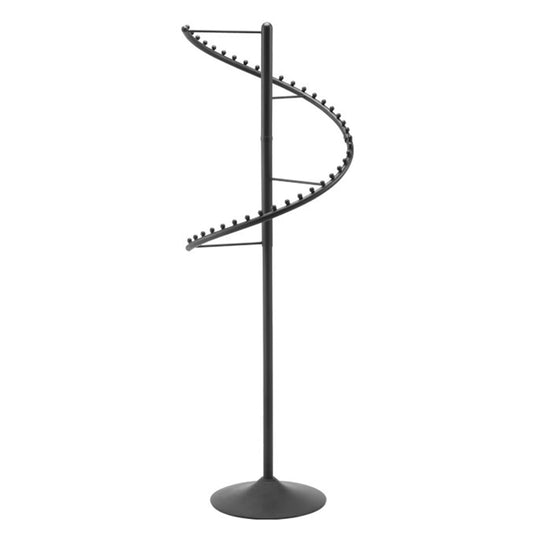 BIFCIOFH Spiral Rotating Clothing Rack, 38 Ball Heavy Duty Garment Rack, Standing Metal Sturdy Freestanding Hanger For Boutique Bedroom Space Saving (Color : Black, Size : 180cm)