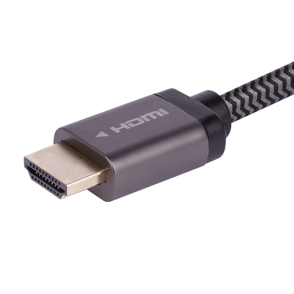 8K 2.1 8K@60Hz, 48Gbps, CL2 30AWG, 3 Monoprice Certified Braided Ultra High Speed HDMI Cable - In-Wall Rated, Dynamic