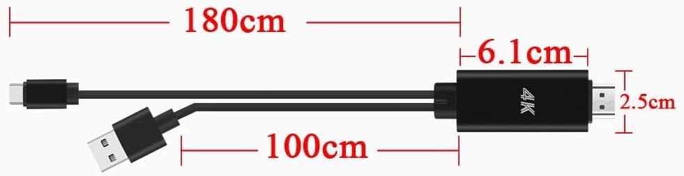 Fonus 4K S22/Plus/Ultra, USB C to HDMI Adapter AV Cable TV Video Hub Compatible with Samsung Galaxy Type-C Charger Port