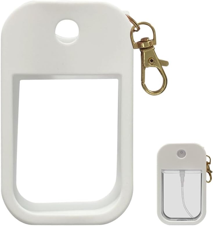 Generic 1FL. OZ. Silicone Hand Sanitizer Spray Case for Touchland Protective Case with Keychain for Power Mist, Travel