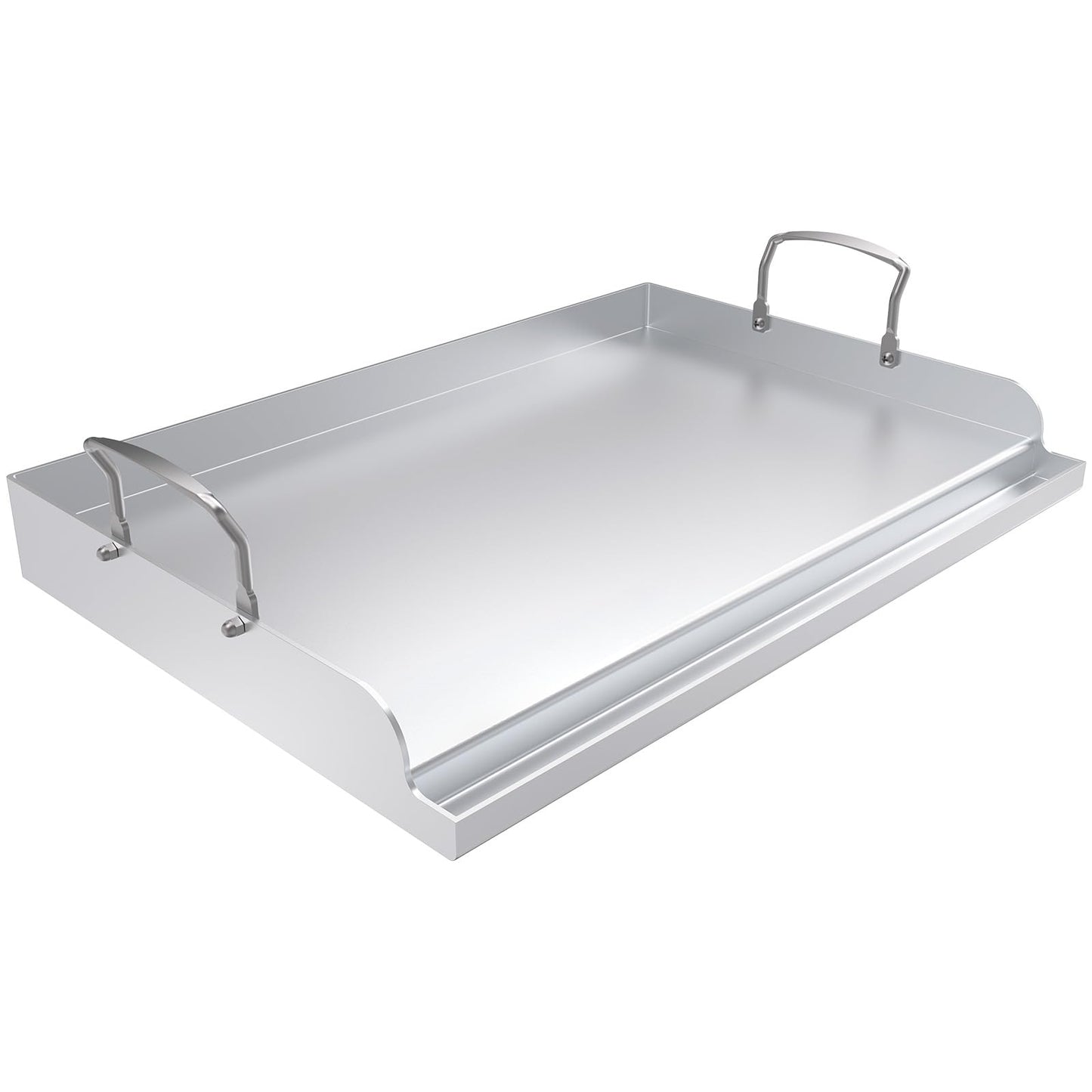 Universal Stainless Steel Cooking Griddle, Nonstick Flat Top Plate Insert for Gas Top Stove and Charcoal Grills, Tailgating, Camping and Parties, 23" x 16" Plancha Para Cocinar