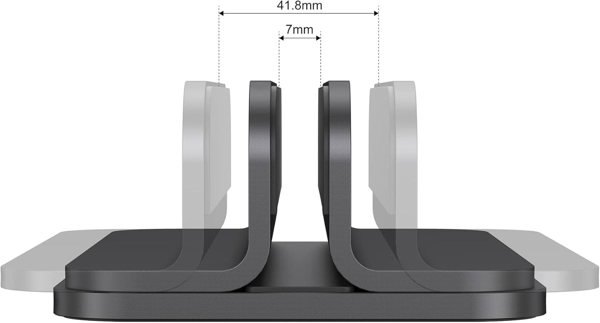 JOKItech Aluminum Laptop Vertical Stand Organizer, Sturdy Laptop Computer Holder Desktop Stand Compatible with new