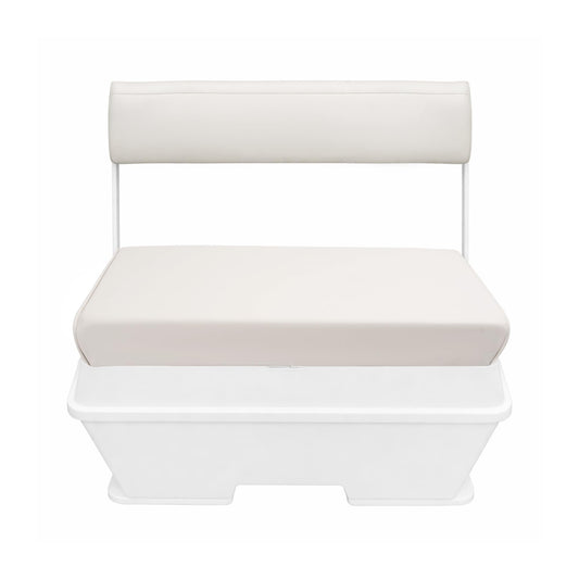 ALMULOO 8WD156-R-S Replacement Seat Bottom Cushion Compatible with 8WD156 Series 70 Quart Swingback Cooler Seat for Fishing, Pontoon Boat, Yacht Universal Pontoon Boat Parts White Plastic