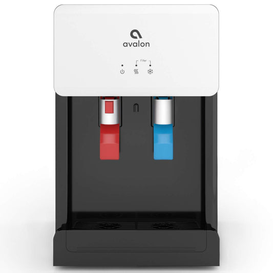 Avalon B8WHT Countertop Bottleless Water Cooler Dispenser - 2 Stage Water Filters and Installation Kit Included, NSF Certified, UL Listed, White