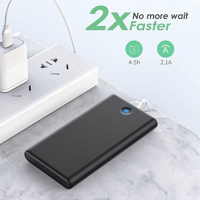 FOCHEW [2-Pack] 20000mAh,Ultra Pack 17/16/15/14/13/12/X,Galaxy S24, Portable Charger Power Bank Slim Fast Charging