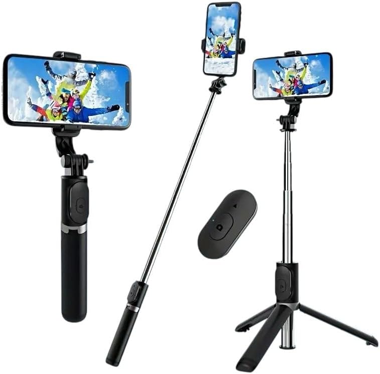 Generic 40 Inch 360 Selfie Stick Retractable Professional Floor Tripod for Live Streaming, with Wireless Remote