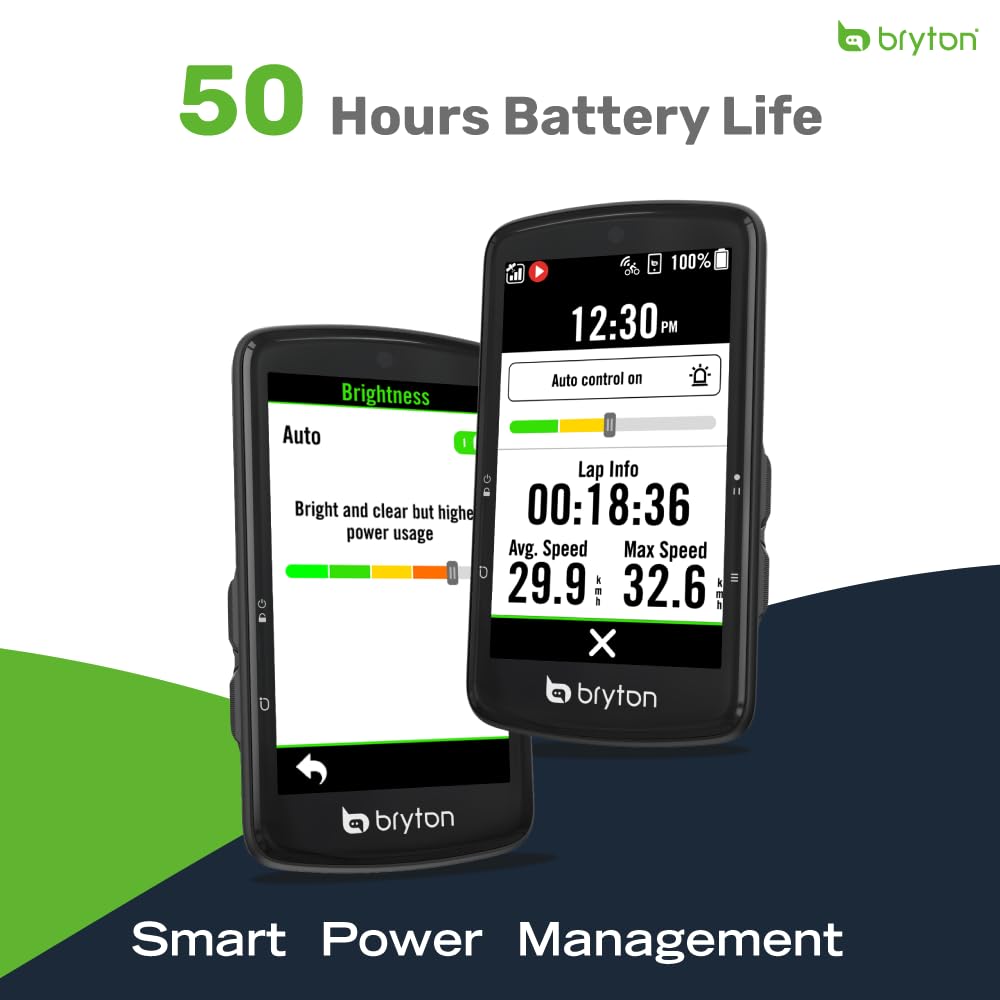Bryton Rider S810 3.5 Inch Color Touchscreen GPS Bike/Cycling Computer, 50H Battery Life, Offline Maps & Navigation, Advanced Climb Challenge 2.0, Live Tracking (Rider S810E (Device Only))