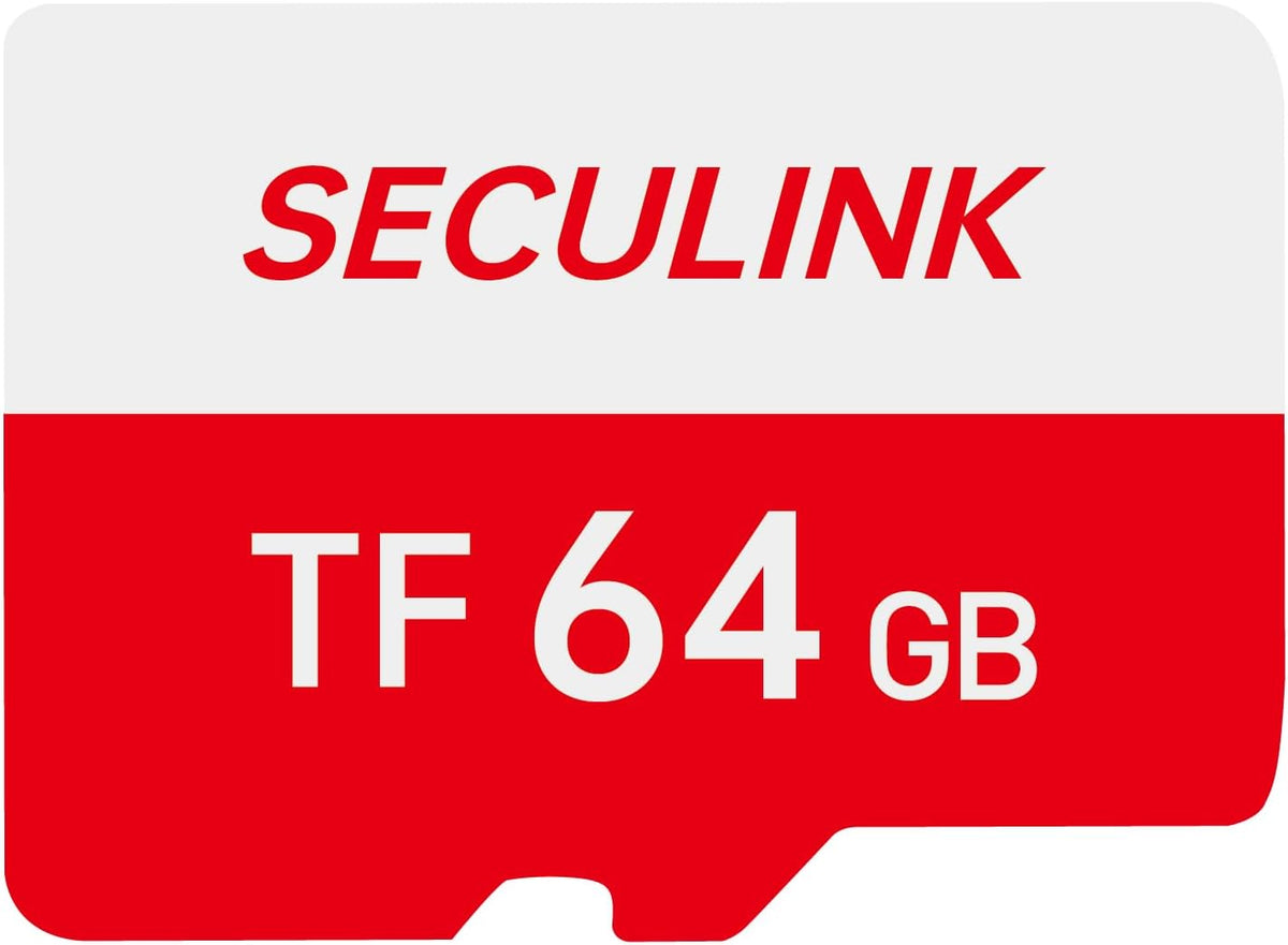SECULINK FAT32 10 24/7 (64GB) TF Memory Card Format Class High Speed Reading/Writing Recording for Security Camera Dash