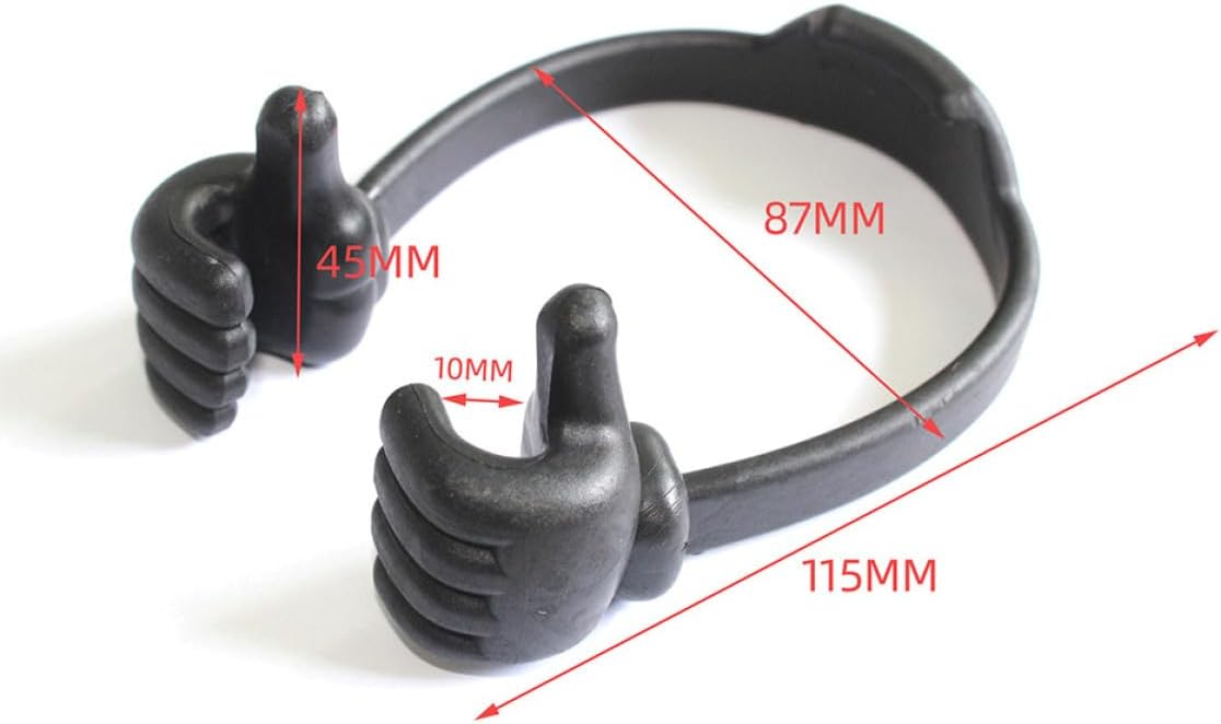 FONDOTIN 2pcs Thumb Gesture Phone Supports Creative Smartphone Brackets for Office and Home Use Black and Yellow Cell