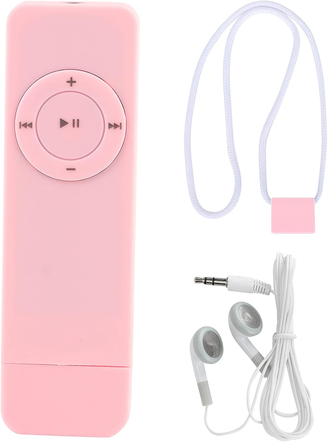 Acogedor Mp3 3.5mm 32 USB Stick Player, Portable Audio Music Player with Lanyard and Earphone, Rechargeable WMA Music