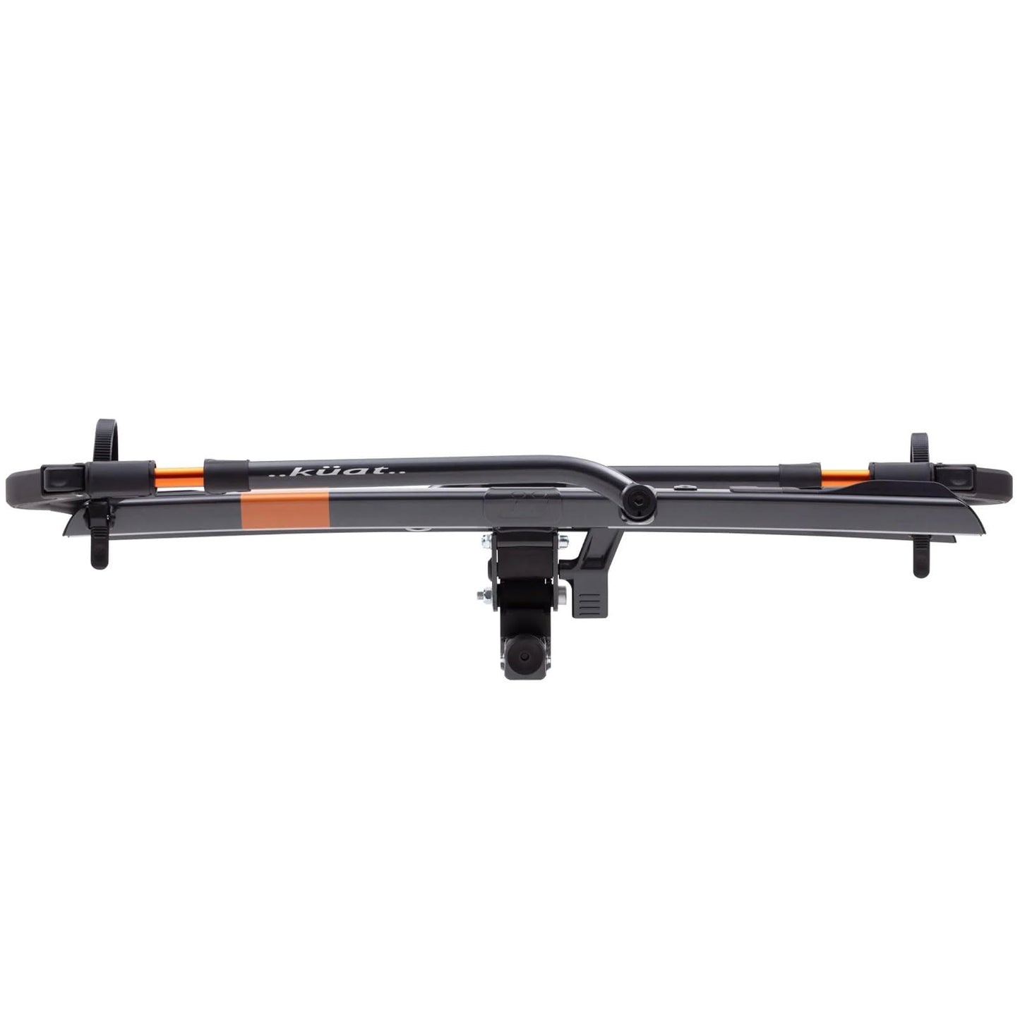 KUAT Sherpa 2.0 Durable Lightweight Aluminum Compact 2 Bike Transporting Hitch Rack with Cable Lock & Foldable Tire Cradles | Capacity - 40 Lbs per Tray, Gray Metallic & Orange Anodize, 2"
