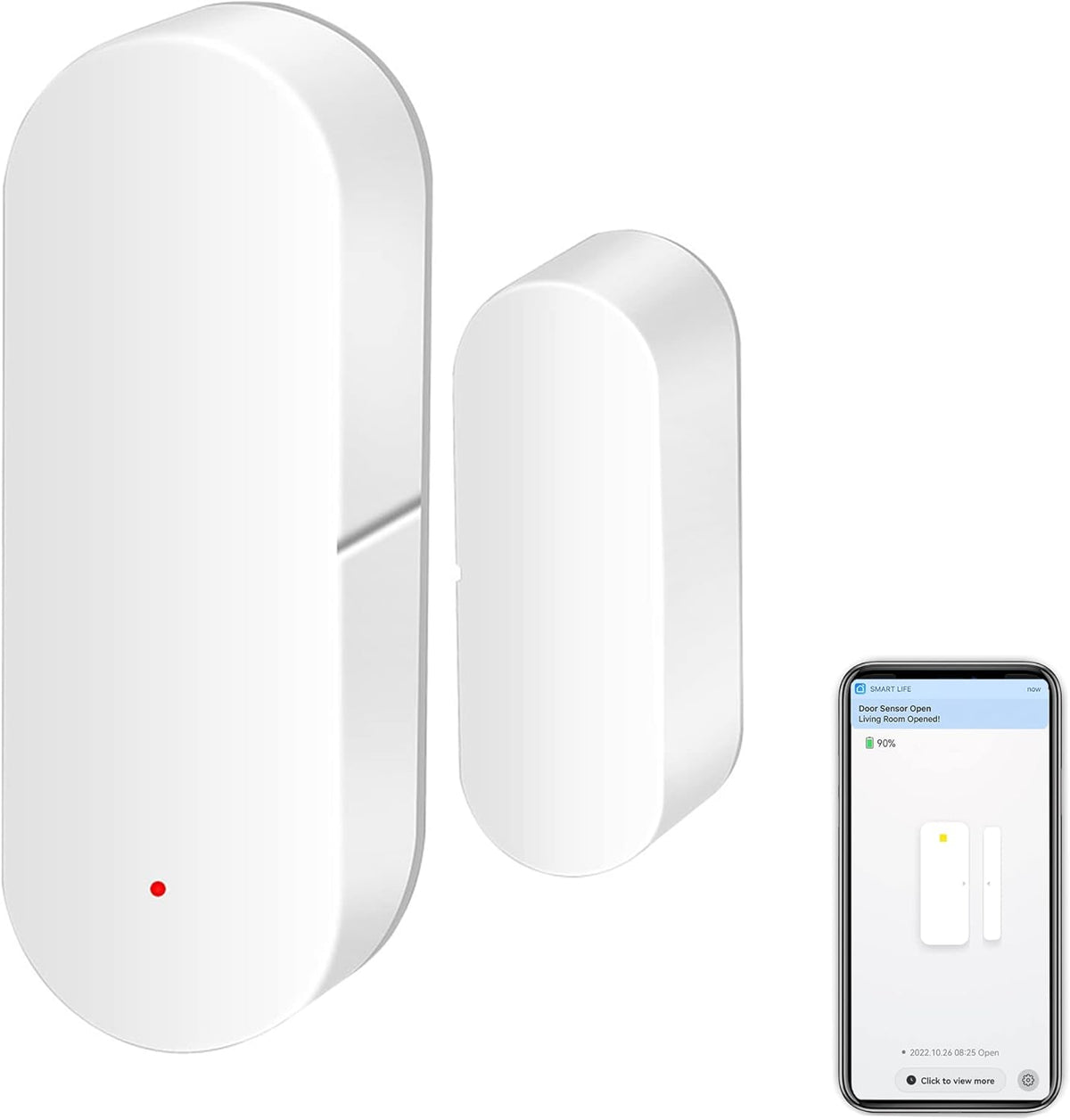 SENCKIT (1pack) WiFi Door Sensor: Smart Door Open/Closed Detectors, Wireless Window Sensor with App Notification Alert