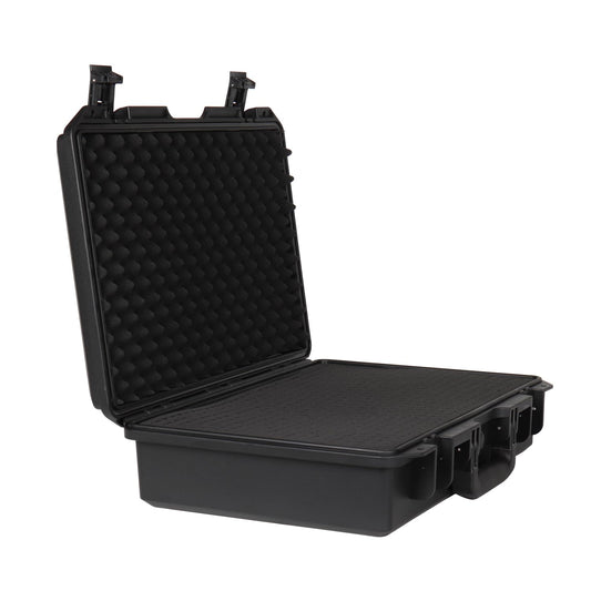 EPDEDICATED IP67 Waterproof Shockproof Hard Case, Orange Rugged Hard Shell with Custom Foam Insert, Lockable Heavy-Duty Equipment Case for Camera Drone Tools Camping Gear, 18.0×13.39×5.12 In (Black)