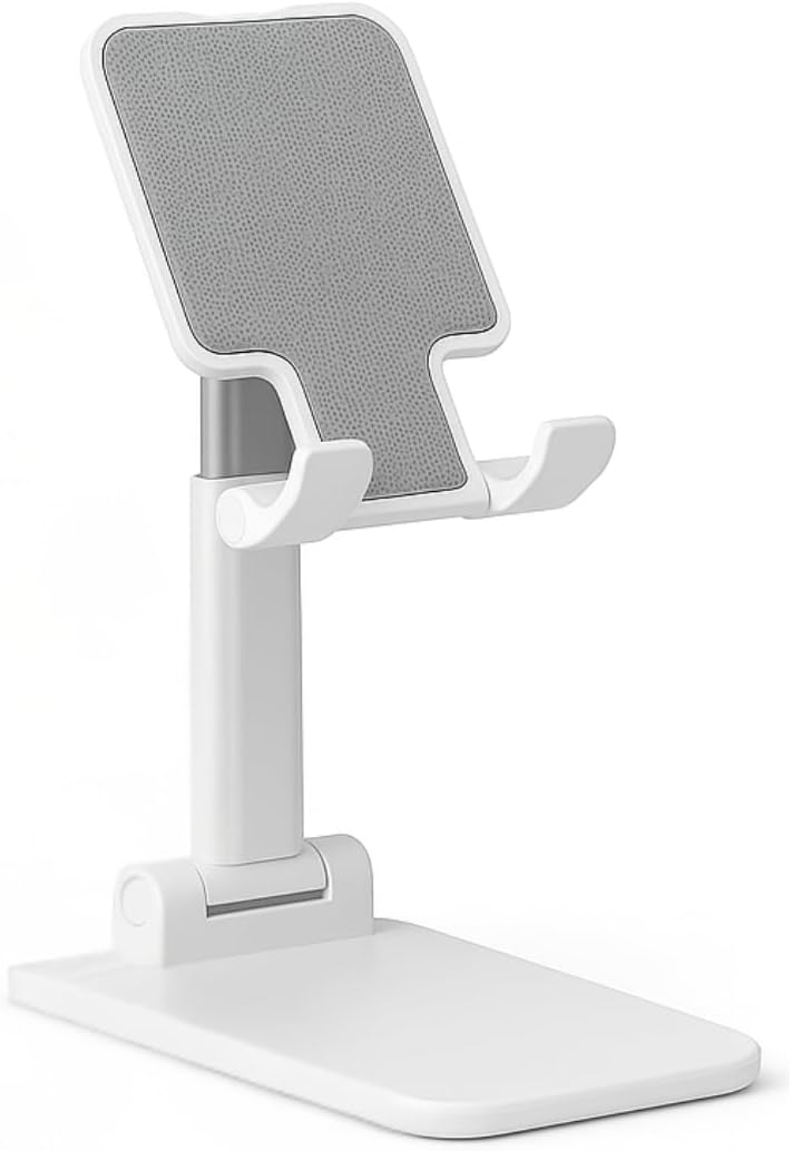 Essential Aura 16 15 14 13 12 11 S25 S24 Premium Adjustable Cell Phone Stand, Foldable Desk Phone Holder for iPhone Pro