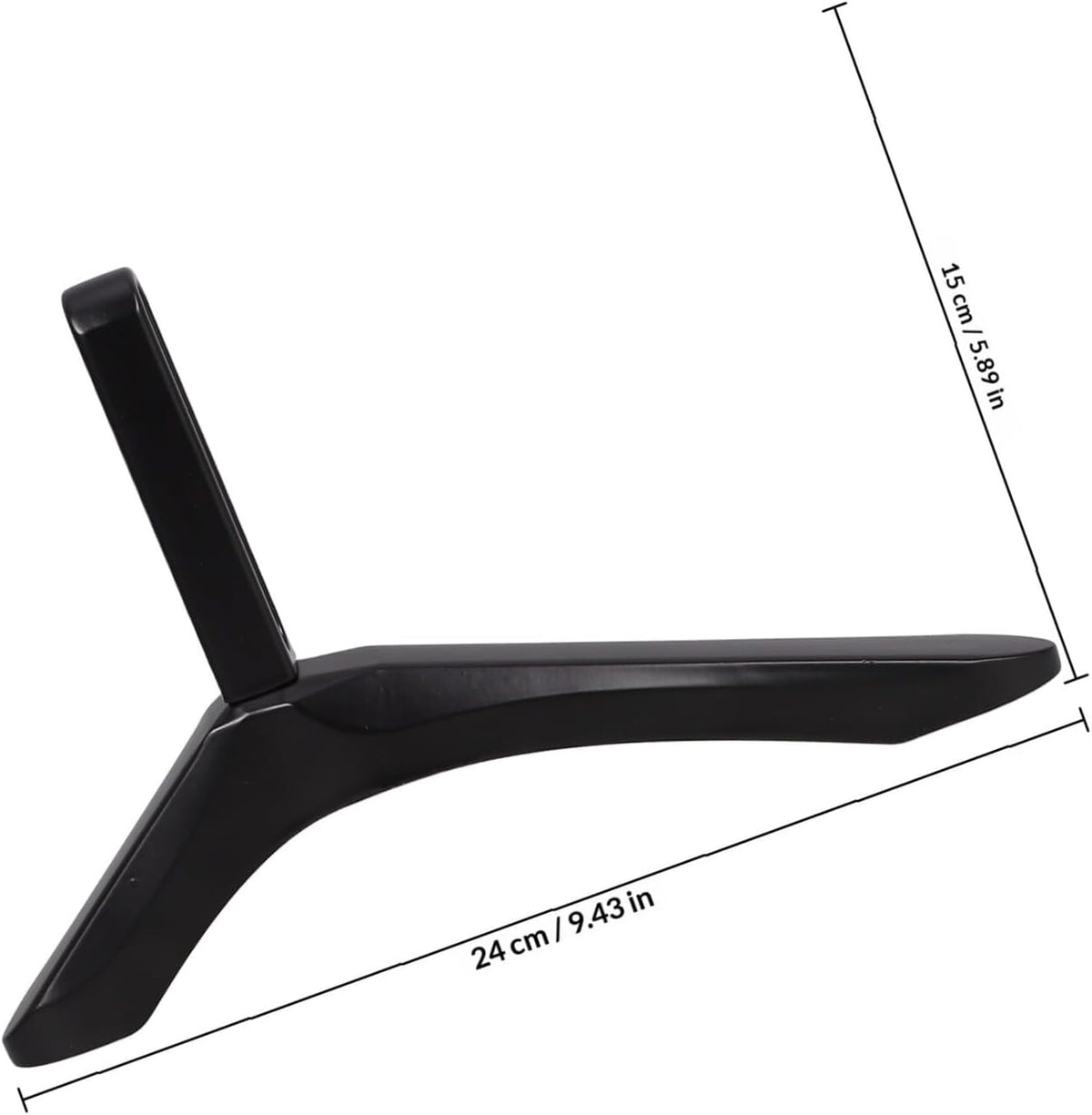 KALLORY Setup TV Stand Tabletop Base with Screws Metal TV Holder Support Suitable for Desktop Use and Home
