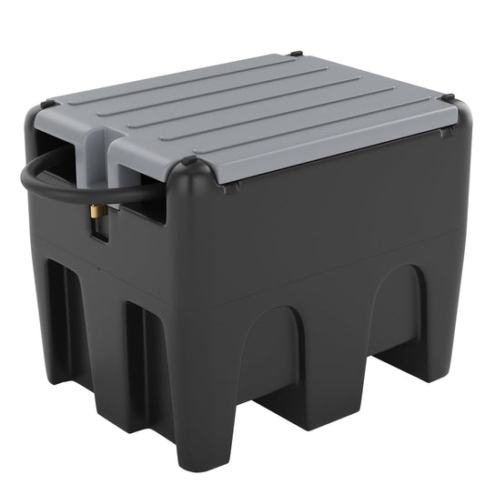 48 Gallon Portable Fuel Transfer Tank with 12V Electric Pump, 10GPM Flow, 13Ft Hose & Auto Nozzle – Diesel & Gasoline Transfer Tank for Trucks, Tractors, Boats, Generators – Black