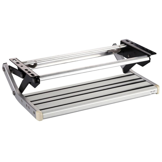 GEARFLAG Manual RV Step – Folding Aluminum Entry Step with Anti-Slip Surface, 440 lbs Capacity – for Camper, Trailer, Motorhome
