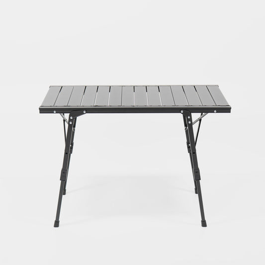BOXIO - Folding Camping Table 88 x 40 cm Weatherproof Stable & Foldable Height-Adjustable Outdoor Table for Camping, Garden, Balcony & Motorhome Accessories (With Bag)