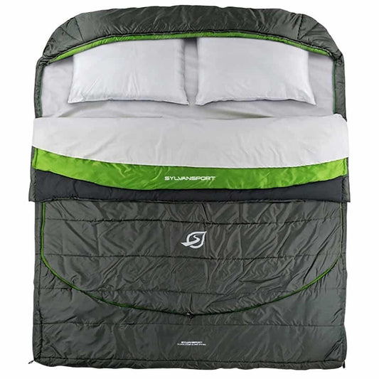 SylvanSport Cloud Layer Sleeping Bag for Adults - Adjustable Layers for 3-4 Season use - Integrated Cotton Sheet