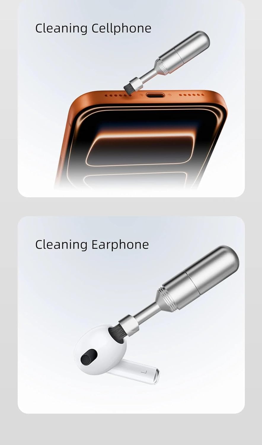 Generic 2 1 in Sim Card Removal Tool Keychain With Earbuds Cleaning Brush - Compact Sim Ejector Tool - Multi-Purpose
