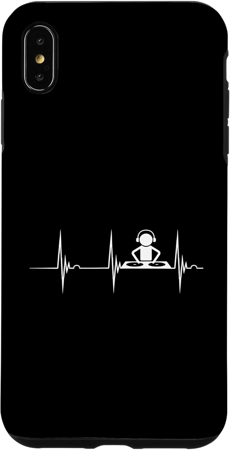DJ Mischpult Musikproduzent EDM Techno Discjockey Music Producer Disc Jockey Heartbeat ECG Pulse DJ Mixing Console Case