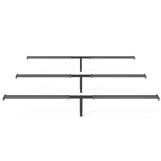 Bed Frame Support System 3Pack 58in-68in, Adjustable Bed Frame Center Support, Bed Support Slats for Queen and King Mattress, Box Springs, and Universal Bed Foundations (Black/3pack, 70Inch-80Inch)