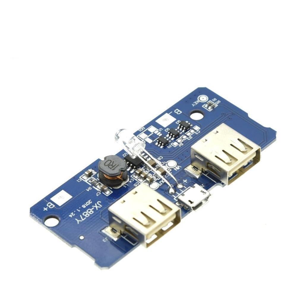 Generic 18650 3.7V 5V 2A 18650 Dual Micro USB to Boost Mobile Power Bank DIY Lithium Battery Charger PCB Board Step Up
