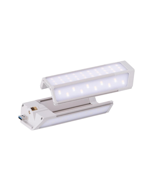 Claymore 3Face Pro Wing (Light Gray) - Rechargeable Surface Area Lamp Bar for Camping, Tents, Canopies, Outdoor Events, Street Vendors, Work Lighting, Long-Lasting Battery. Adjustable Light Modes.