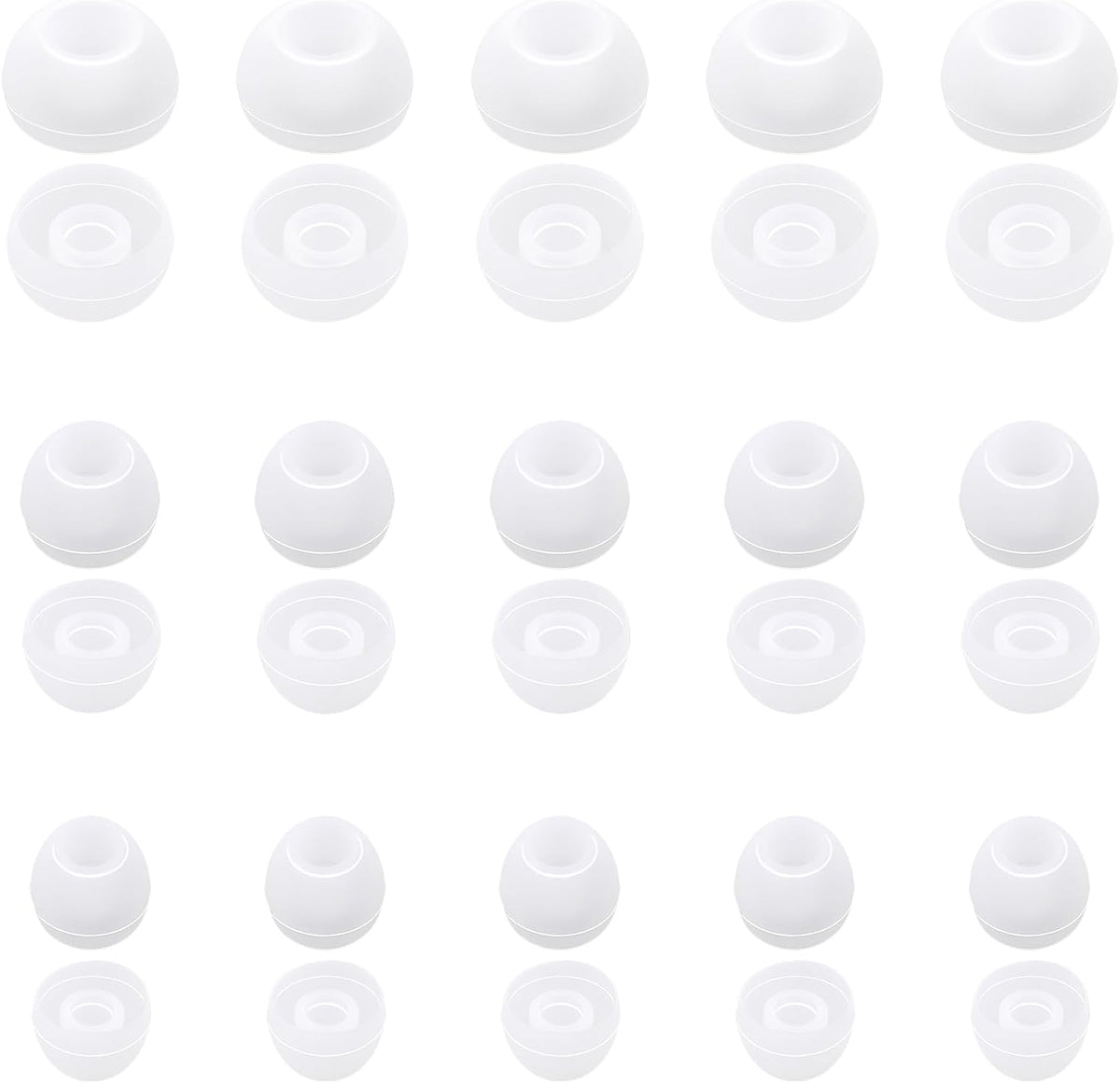 KALIONE 30 Pcs Silicone Earbud Cap Tip Cover Replacement, Ear Tips for in-Ear Headphones Ear Buds Tips Headphone