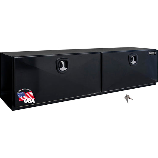 Buyers Products 1752815 Black Pro Series Steel Underbody Truck Box, 18x18x60 Inch, Durable Vehicle Tool Box for Storage and Organization