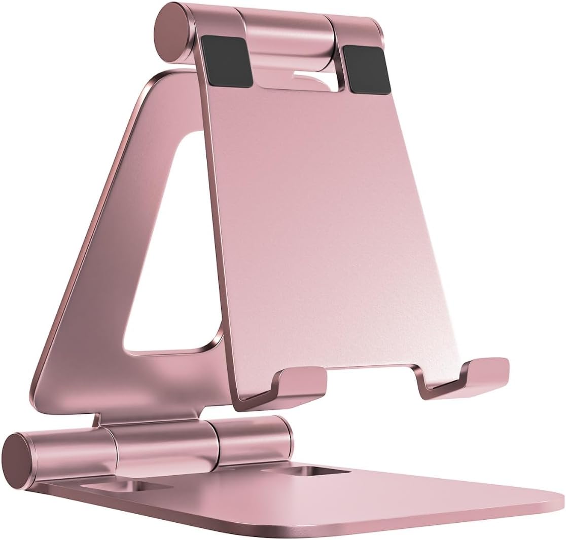 D & K Exclusives 17 16 15 14 13 12 11 8 7, Cell Phone Stand for Desk Phone Holder Foldable Portable Adjustable Cradle