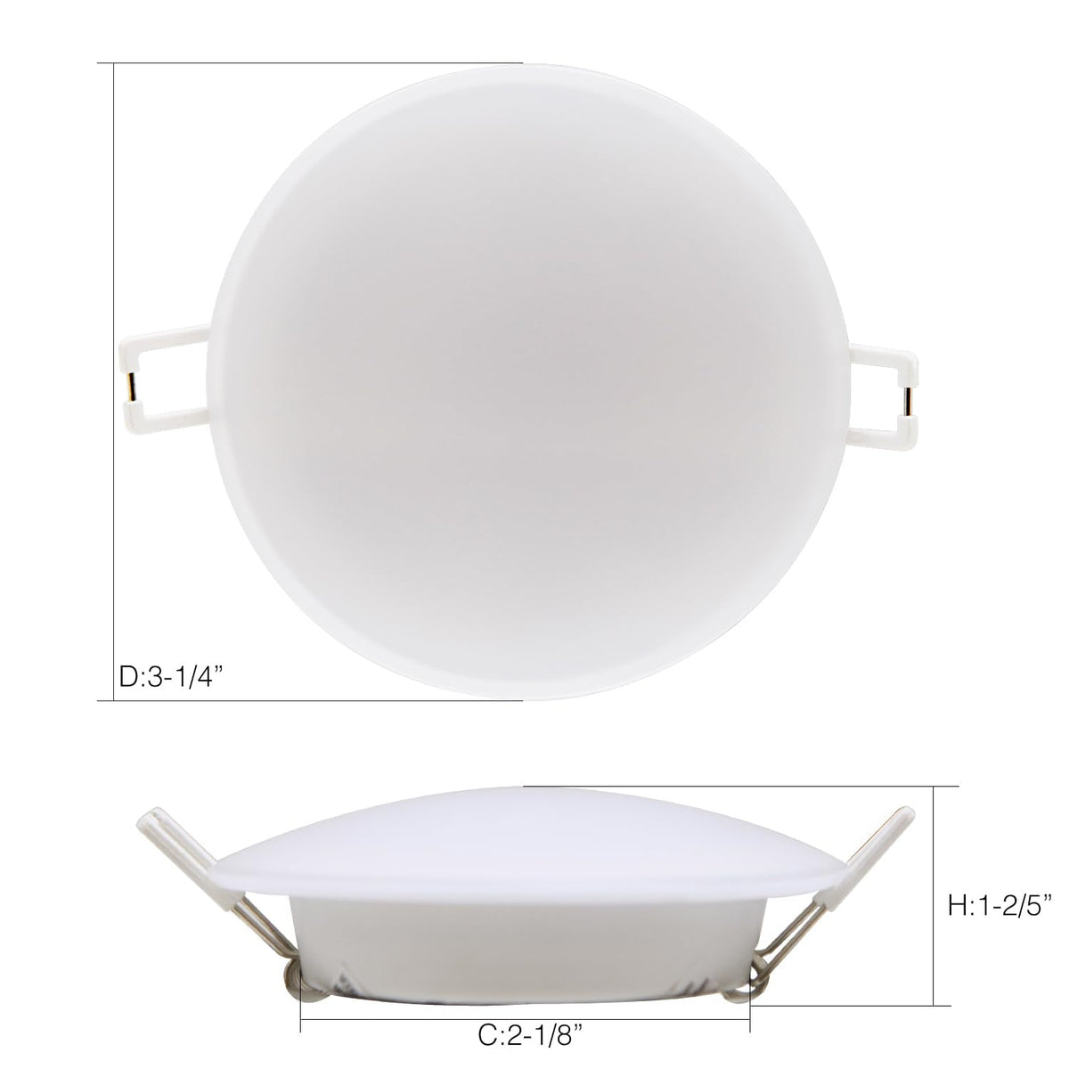 Homdec 12 Volt RV LED Recessed Ceiling Light, 3-Inch Puck Light, Dimmable 4W, 4000K Cool White, Model RVR3HN-