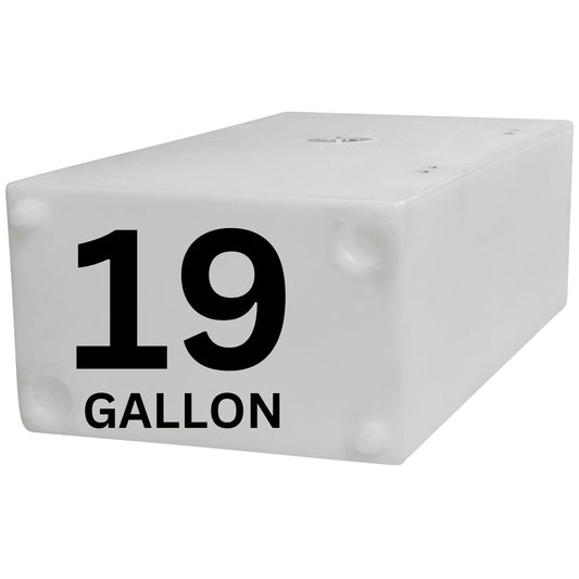 Ameri-Kart 19 Gallon RV Fresh Water Tank, Potable Water Storage Tank for Drinking, Cooking, Cleaning, Showering, for Campers, Trailers, Motorhomes, RVs, Cube Shape, 30" x 16" x 10" (WT-5450)