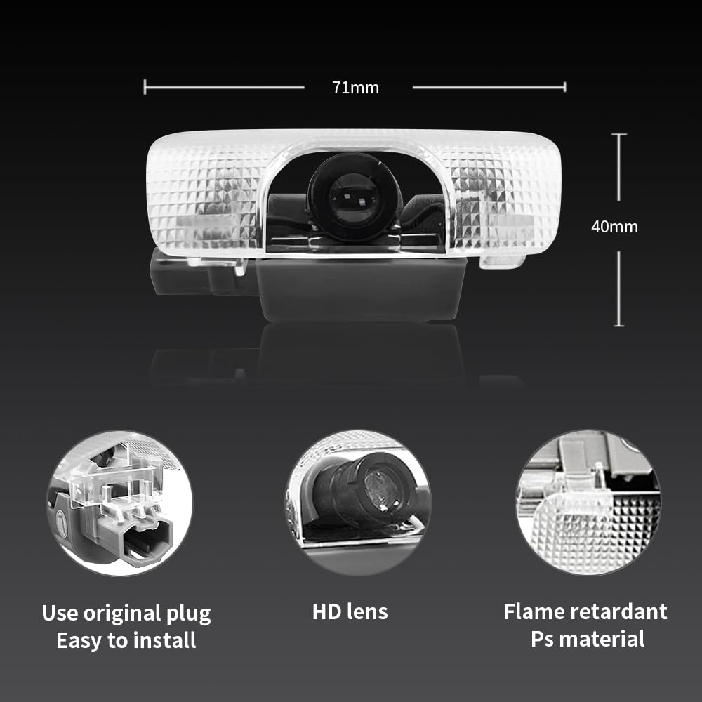 akarin 2 PCS LED Car Door Logo Lights Compatible with 4Runner 2010-present Black Puddle Lamp Projector Laser Welcome Light