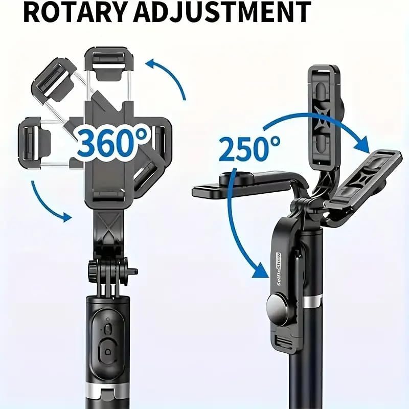Generic 40 Inch 360 Selfie Stick Retractable Professional Floor Tripod for Live Streaming, with Wireless Remote