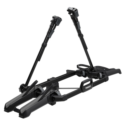 Thule Outpace 2 Bike Hitch Rack - Compact & Lightweight Platform Bike Rack - Foldable Design - Fits Most Bike Styles - 110lb Capacity 55lbs per Bike - 2" & 1.25" Hitch Compatibility
