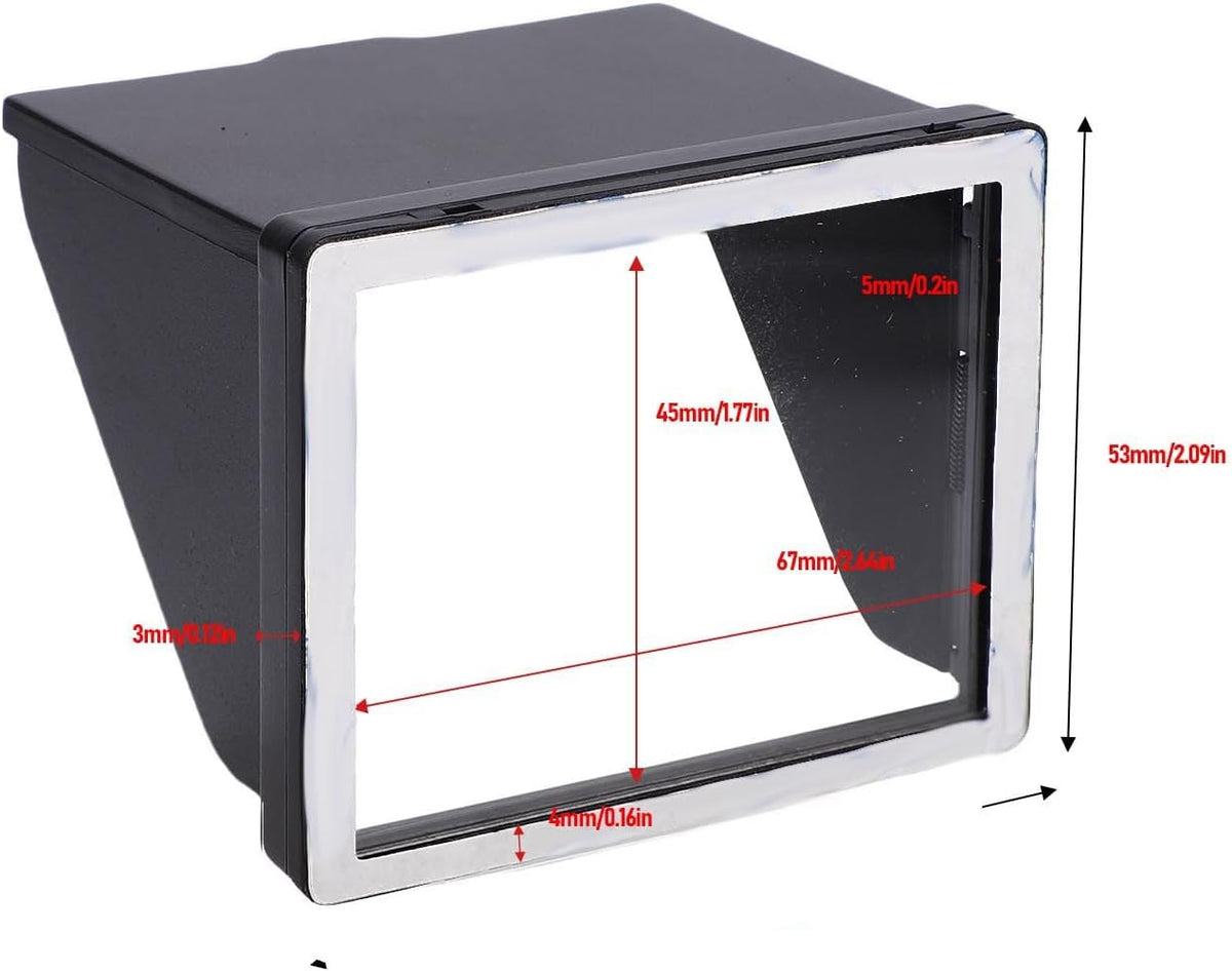 3.2 Inch XUMIUZIY LCD Screen Hood, Foldable Camera Sun Shade Cover, ABS Flocking Universal Viewfinder Sunshade