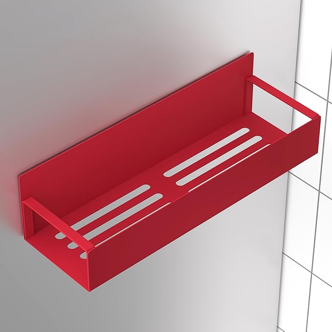 2 Pack Magnetic Spice Storage Rack Organizer for Refrigerator and Oven, Red Fridge Organizers and Storage