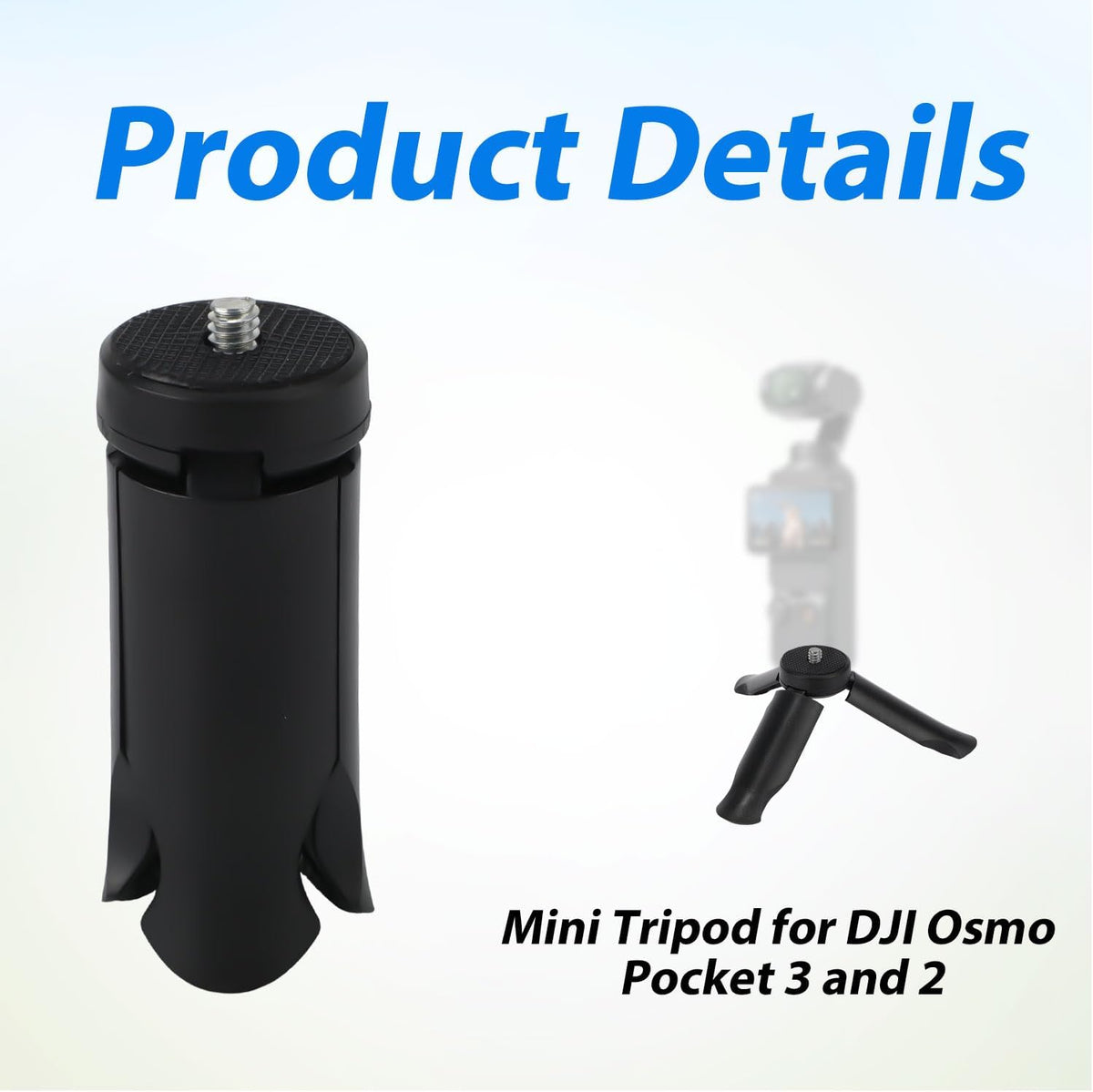 BOXOB 3 2, Mini Tripod for DJI Osmo Pocket & Portable Camera Tripod Stand, Black, ABS Material