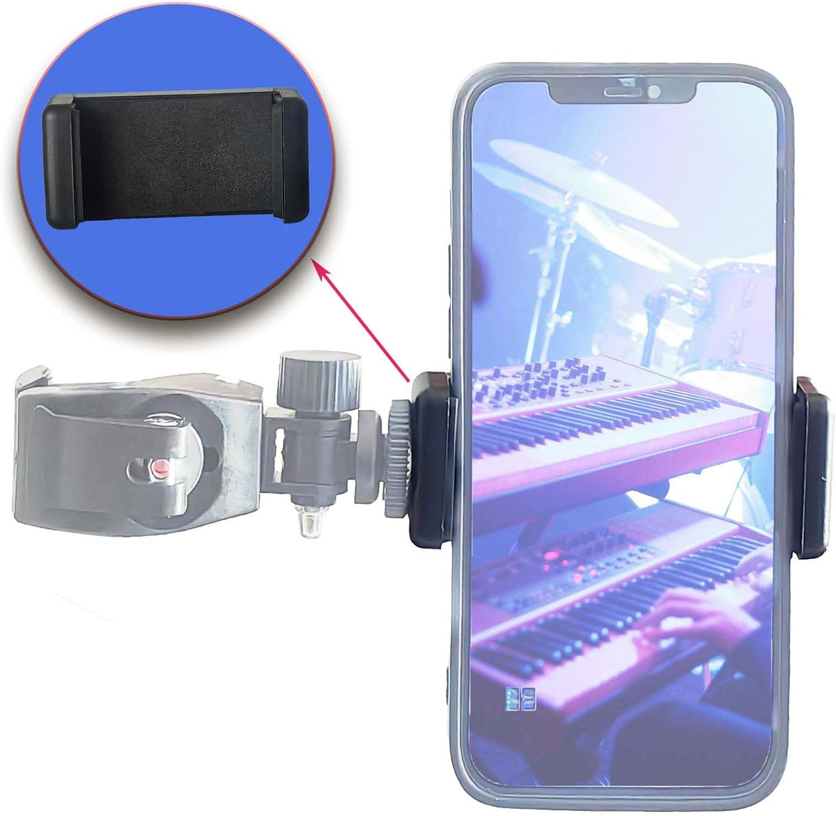 Generic 2 Pack Cell Phone Tripod Mount Adapter,Flexible Phone Holder Clip for Monopods, Selfie Sticks, and Mini Tripods