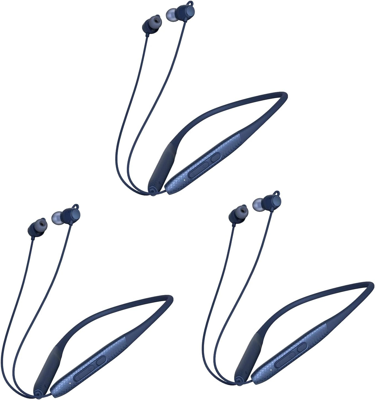 60 (3pack Neckband Earbuds Bluetooth with Stereo Sound,Headphones Wireless with Hours Playtime,Wireless Headphones,Ear