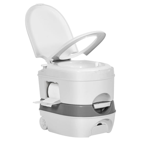 YITAHOME 6.34 Gallon Portable Toilet for Camping, RV Travel Porta Potty Leak-Proof with Press Flush Pump, Paper and Detergent Collection, Rotating Spout for Adults, Boating, Hiking, Trips